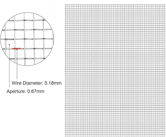MRYBD 304 Stainless Steel Woven Wire Mesh Small 1mm Hole Fine Wire Mesh