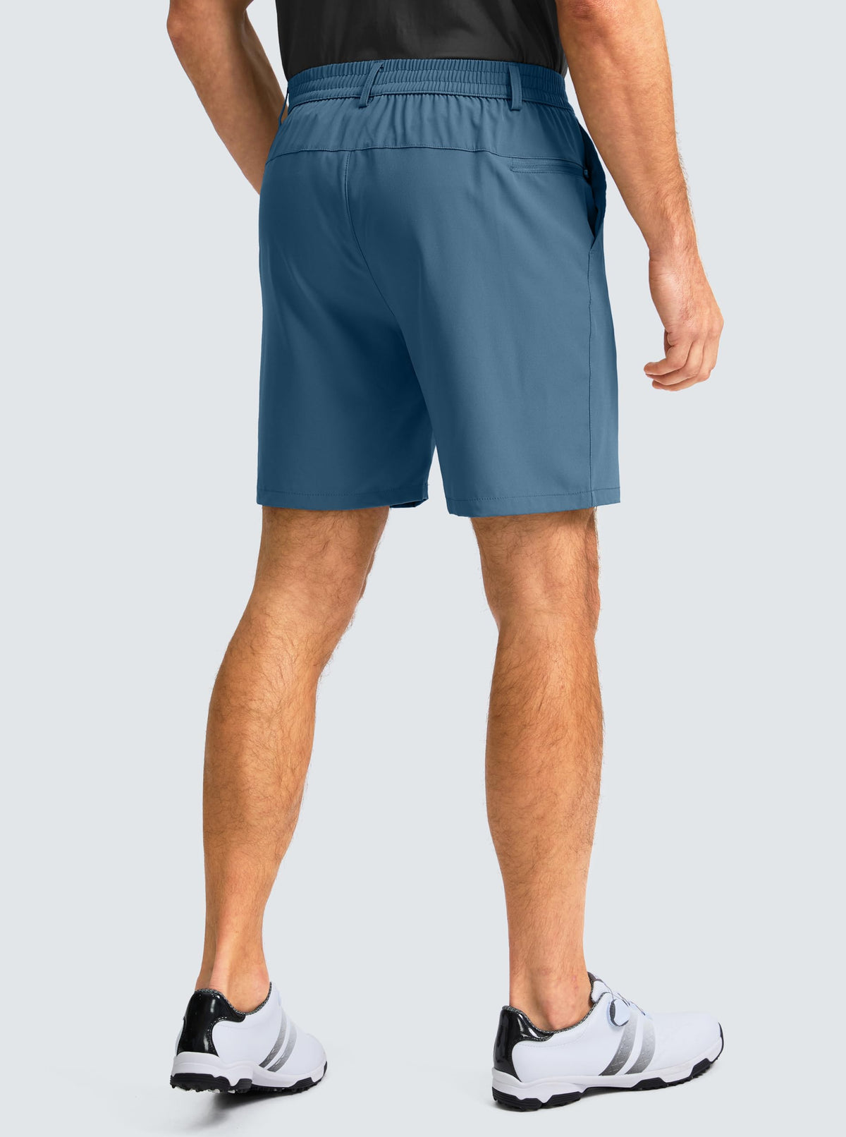 G Gradual Men's Casual Shorts 7" Lightweight Golf Shorts for Men Stretch with 3 Pockets Quick Dry Breathable Work Shorts Dusty Blue