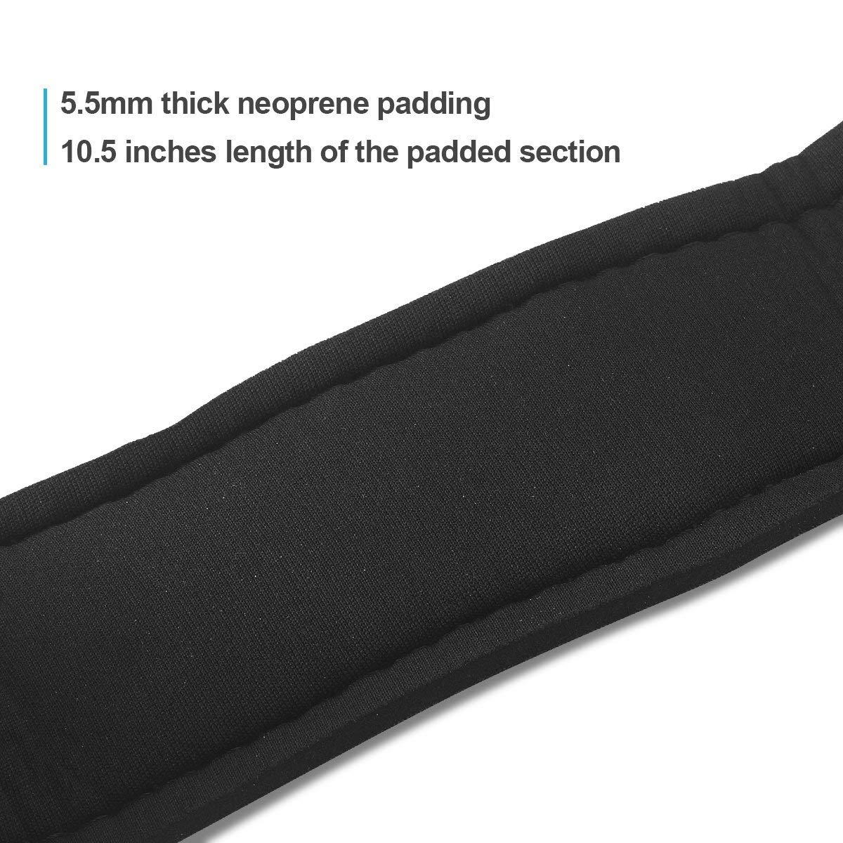 HYVAWO Ankle Straps Neoprene Padded Fitness Wrist Cuffs with D Ring High Strength Exercises Gym Pulley Strap for Cable Machines (Black 2 Pack)