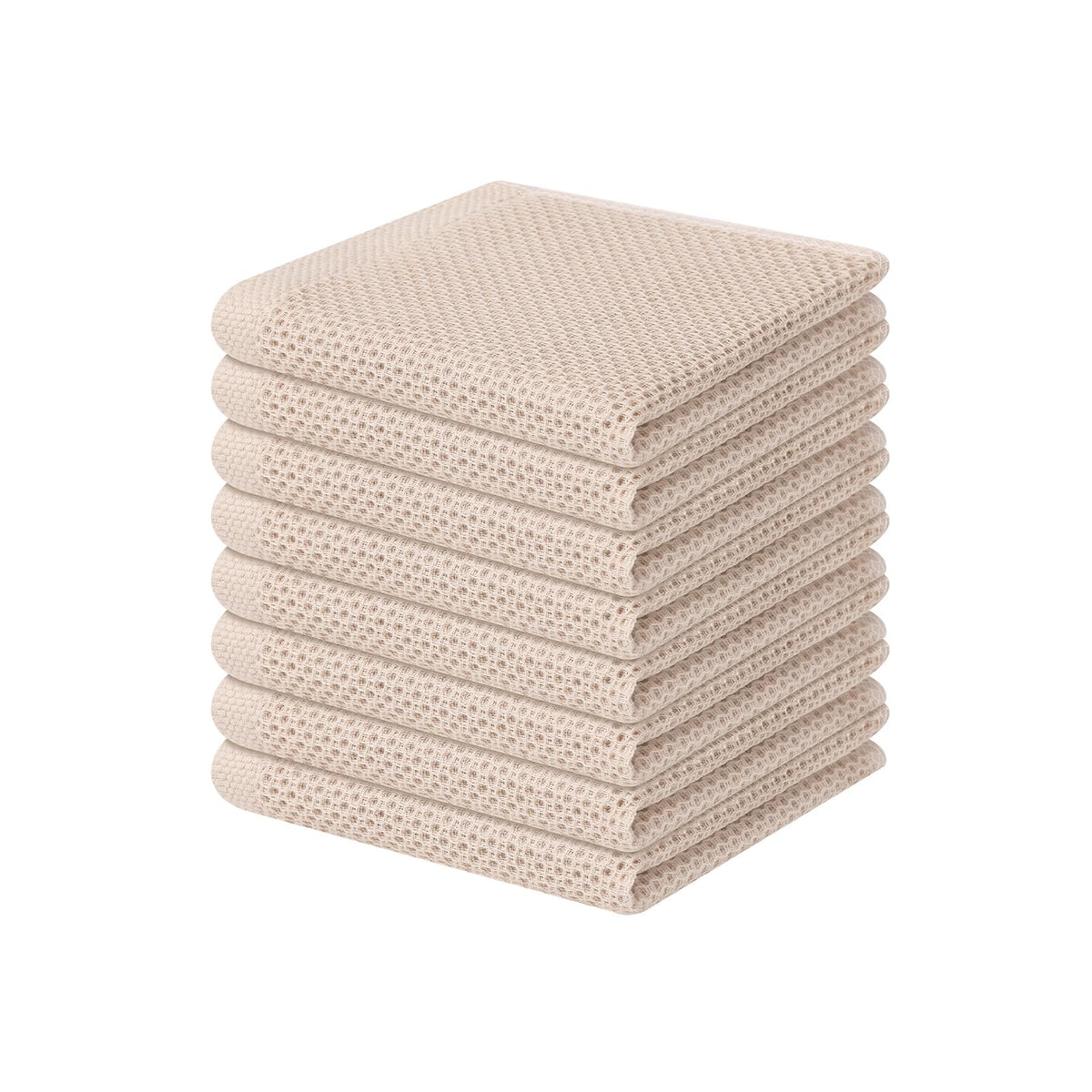 Homaxy 100% Cotton Waffle Weave Kitchen Dish Cloths, Ultra Soft Absorbent Quick Drying Dish Towels, 12 x 12 Inches — 12 x 12 - 12 Pack — 12 X 12 - 8 Pack