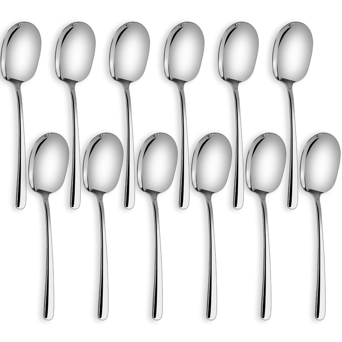 SOLEADER Extra Large Serving Spoons for Buffet,12 Inch Stainless Steel Set