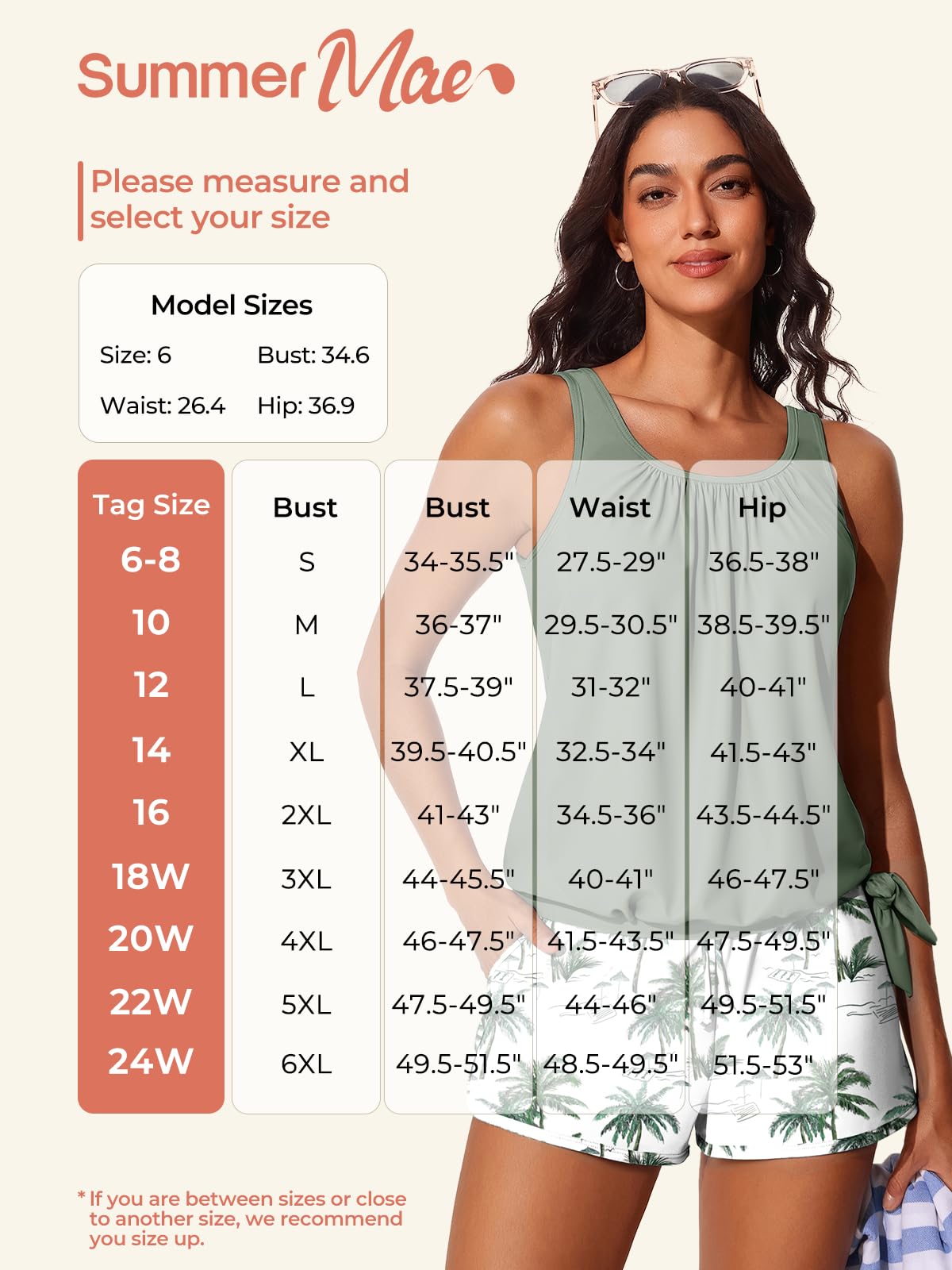 Summer Mae Blouson Women’s Tankini Swimsuits with Shorts Tummy Control Bathing Suits Side Pockets Green Shadow Large 2026