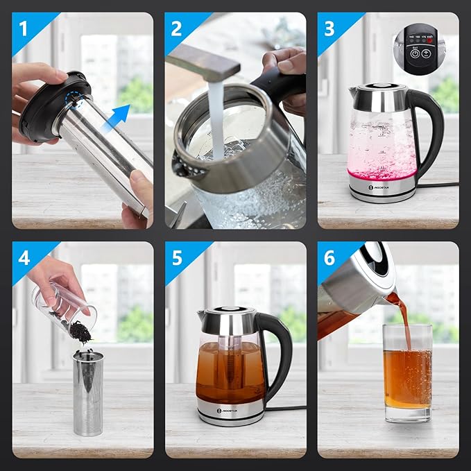 Aigostar Electric Kettle with Temperature Control and Tea Infuser