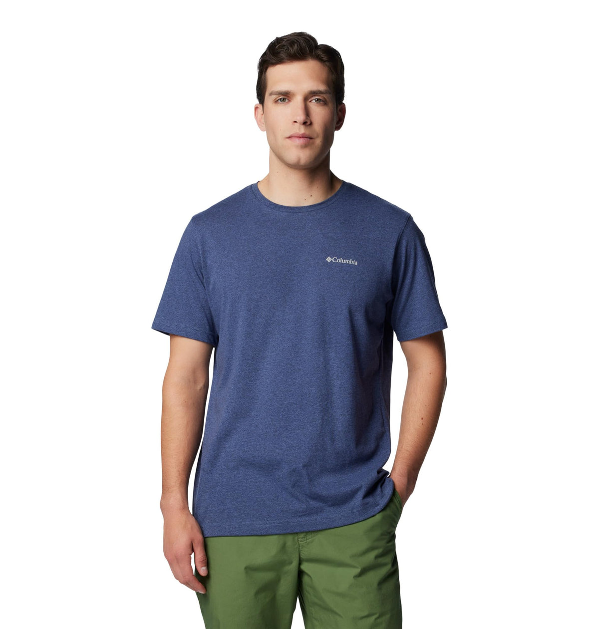 Columbia Mens Thistletown Hills Short Sleeve T-Shirt, Dark Mountain Heather, Large Tall