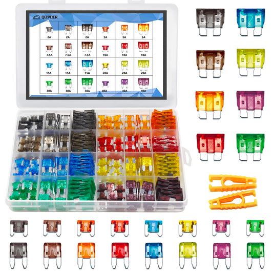 282 Pieces Car Fuses Assortment Kit - Blade Fuses Automotive - Standard & Mini & Low Profile Mini Size (2A/5A/7.5A/10A/15A/ 20A/30A/40AMP/ATC/ATO) Replacement Fuses for Marine, Auto, RV, Boat, Truck