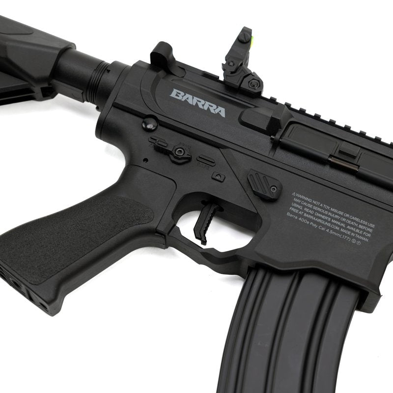 Barra Airguns 400e Gen 2 Polymer Full Auto Battery-Powered BB Gun Kit, Includes LiPo Battery and Charger, Fully Automatic Electric BB Rifle - 430 to 440 FPS
