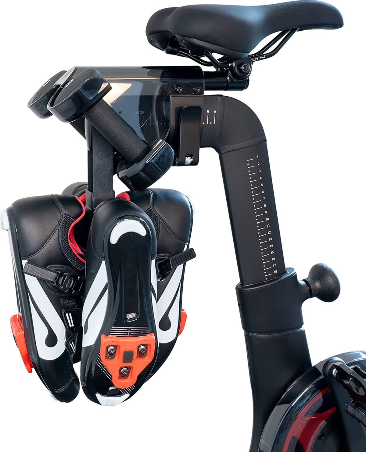 Metal Shoe Hanger for Original Peloton Bike Plus, Holds 2 Pairs of Shoes, Perfect Accessories for Original Peloton Bike+, Shoe Holder for Peloton, Solid Metal Shoe Rack
