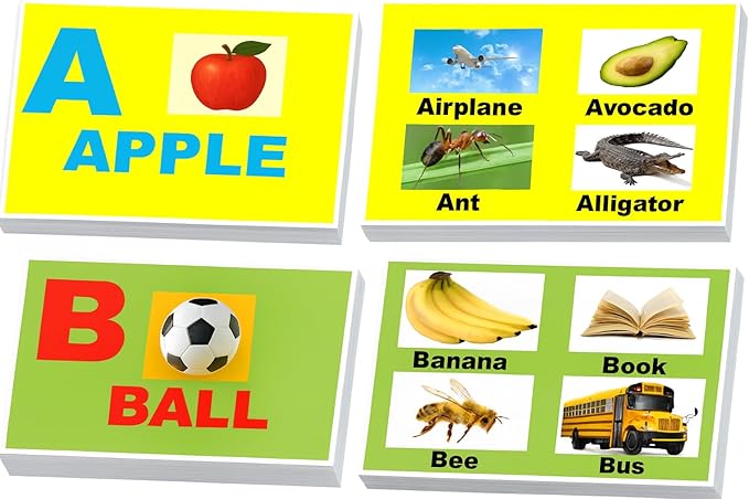 Alphabet Flash Cards for Toddlers | Award-Winning | ABC Flashcards for Baby & Kids|ABC Cards Kindergarten || Large A-Z Learning Letter Animal Color Flashcard for Ages 1-6