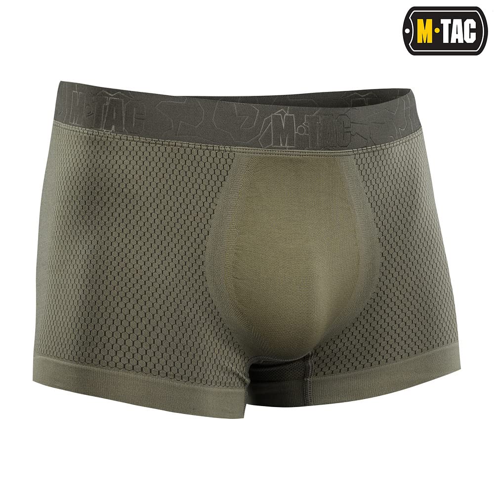 M-Tac Tactical Underwear for Men Boxer Style - Breathable Moisture Wicking Underpants (Olive, L)