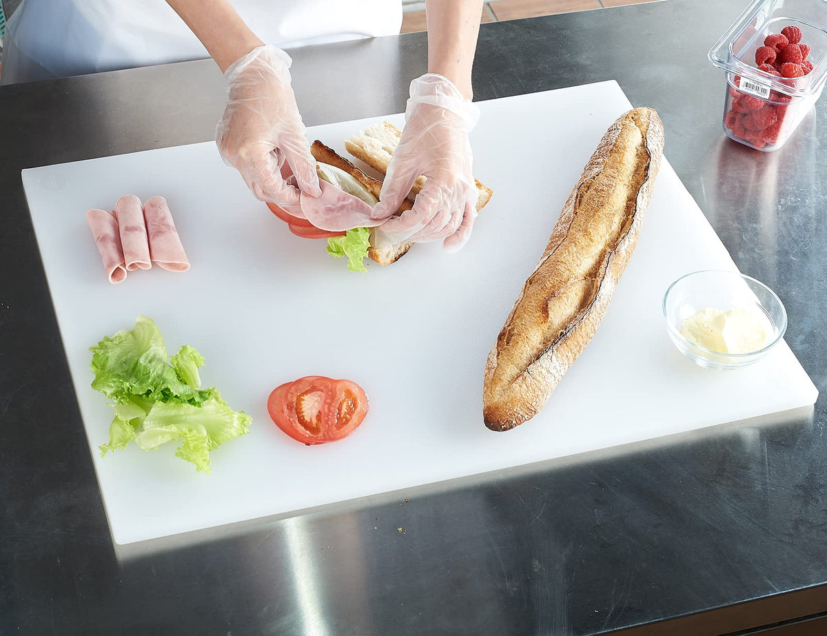 CURTA 2-Pack Green Cutting Boards for Kitchen, 18" x 12" x 0.5" Color Coded Plastic Chopping Board with Anti Slip Surface Dishwasher Safe