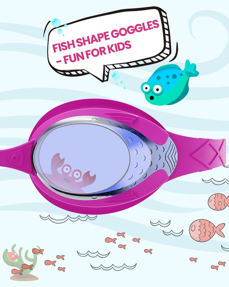 OutdoorMaster Kids Swim Goggles 2 Pack - Quick Adjustable Strap Swimming Goggles for Kids, Blue Red