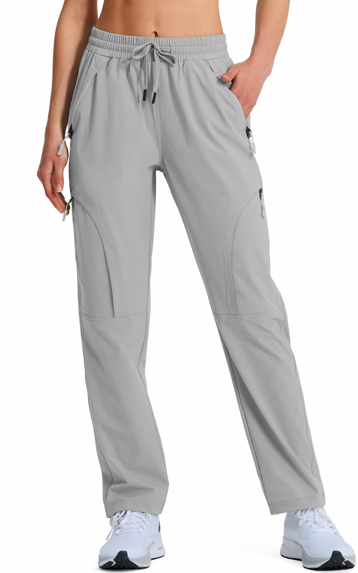 Hugut Women's Hiking Pants Quick Dry Lightweight Cargo Pants UPF 50 Water Resistant Zipper Pockets for Golf Travel Work Camping