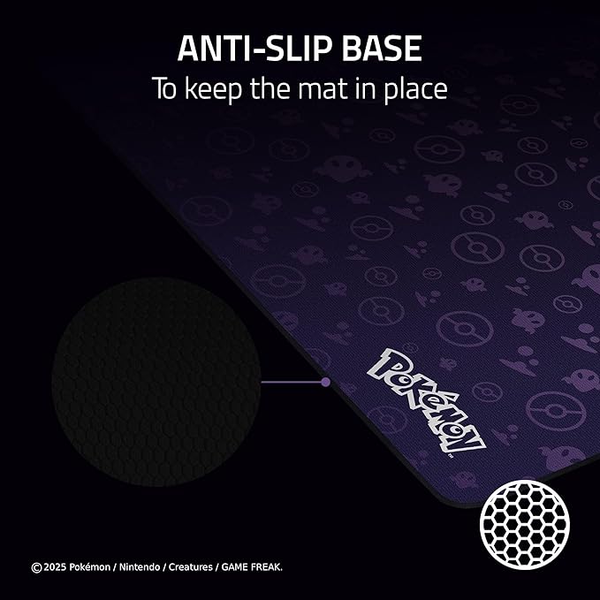 Razer Gigantus V2 XXL Gaming Mouse Pad: Textured Micro-Weave Cloth Surface - Thick, High-Density Rubber Foam - Anti-Slip Base - Pokemon Gengar Edition