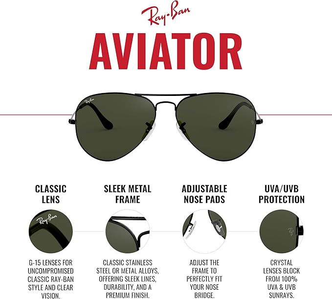 Ray-Ban RB3025 Classic Aviator Sunglasses