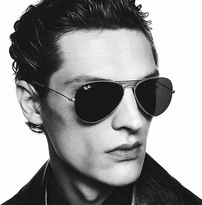 Ray-Ban RB3025 Metal Aviator Sunglasses For Men For Women +BUNDLE with ACCESSORY EYEWEAR KIT