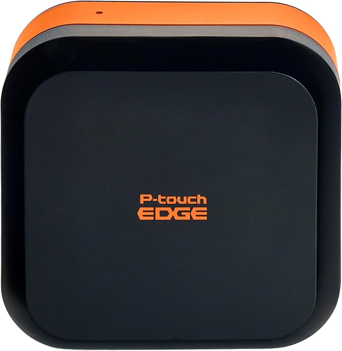 Brother P-Touch Edge PT-E720BT Industrial, Mobile Thermal Transfer Printer - Portable - Label Print - USB - Bluetooth - Battery Included - with Cutter - Black, Orange
