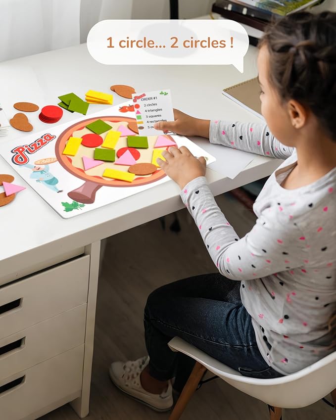 CHEFAN Pizza Counting Toddler Toys, Toddler Number Learning Toys, Preschool Math Games, Manipulatives for Preschool