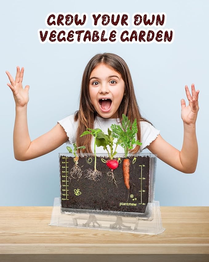 Root Viewer Kit for Kids with 6 Seed Varieties - STEM Science Kits for Kids Age 5-7, 8-12 | Perfect Christmas, Easter, Birthday Gift & School Gardening Project | Learning Educational Gardening Toys