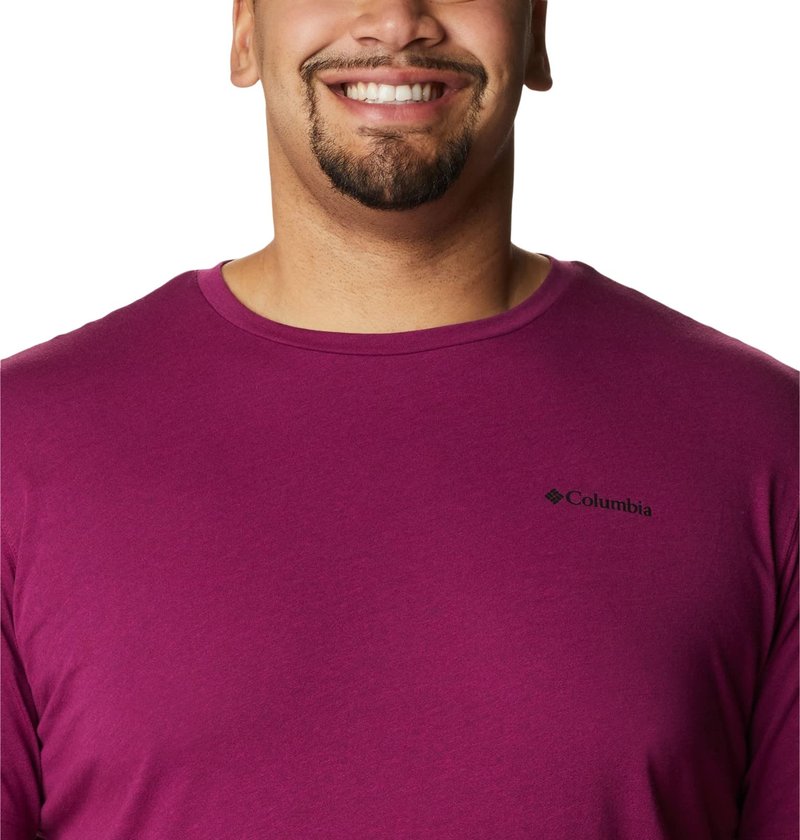 Columbia Men's Thistletown Hills Short Sleeve, Red Onion Heather, X-Large