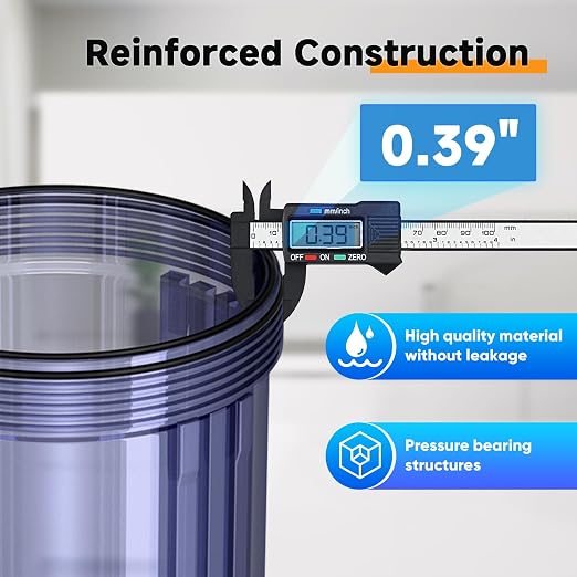 PUREPLUS Whole House Water Filter Housing, Pre-Filtration System,
