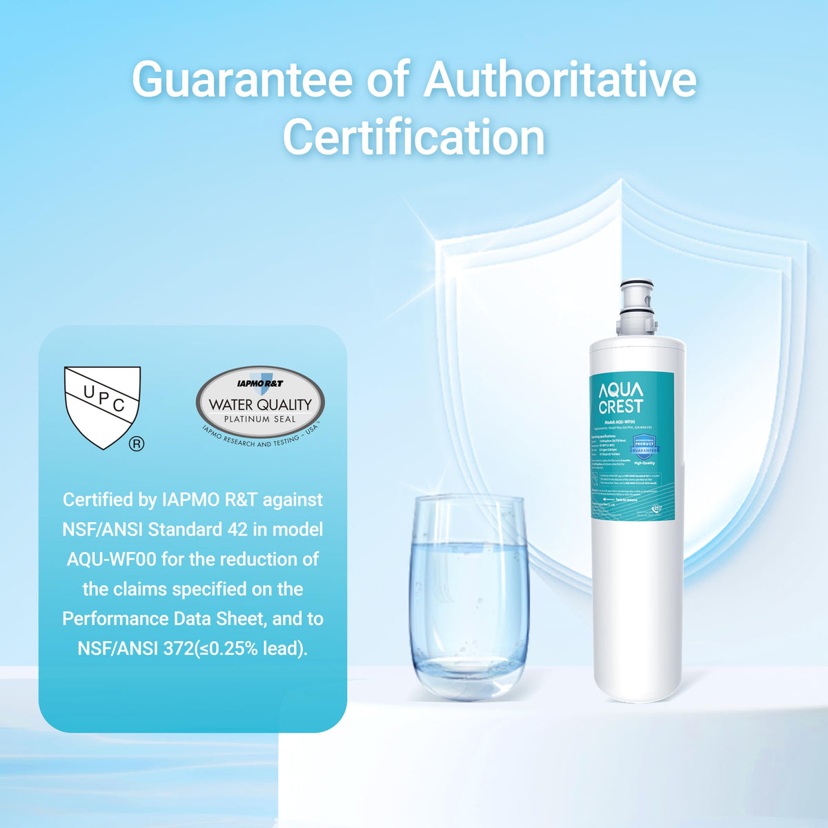 AQUA CREST 3US-PF01 Water Filter Replacement for Filtrete®3US-PF01, 2 Pack
