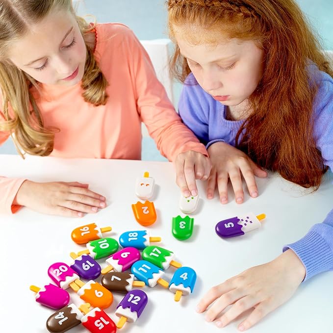 Numbers 1-20 Popsicles – Fun Number Toys for Kids Ages 3-5, Learning Numbers & Words for Toddlers, Preschool Number Recognition Games