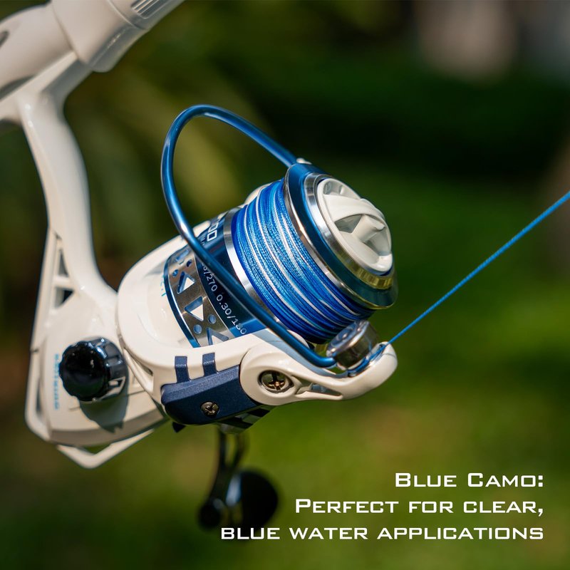 KastKing Superpower Silky8 Braided Fishing Line, Blue Camo, 8 Strands, 30 LB, 150 Yds