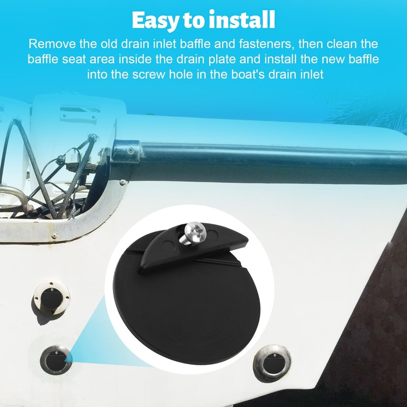 1-3/4" Boat Scupper Flapper Replacement - for Boats Stainless Steel and Plastic Thru Hull Scuppers Scupper Valves Repair Kit - 2 Pcs