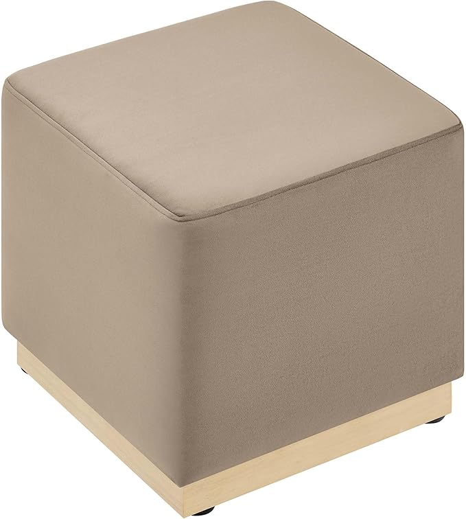 Modway 17" Square Performance Velvet Upholstered Upholstered Ottoman