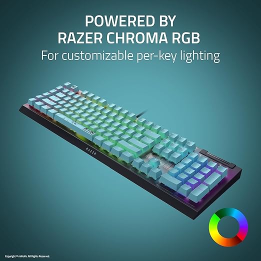 Razer BlackWidow V4 X Mechanical Gaming Keyboard: Green Switches Tactile & Clicky - 6 Macro Keys - Chroma RGB - Doubleshot ABS Keycaps - Sound Dampening & Stabilizers - Zenless Zone Zero Edition