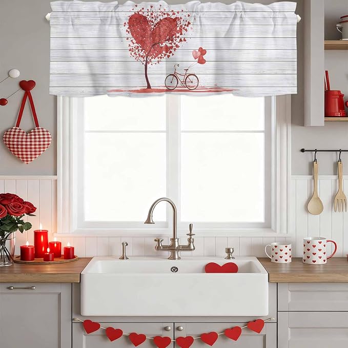 Valentine's Day Valance Curtains