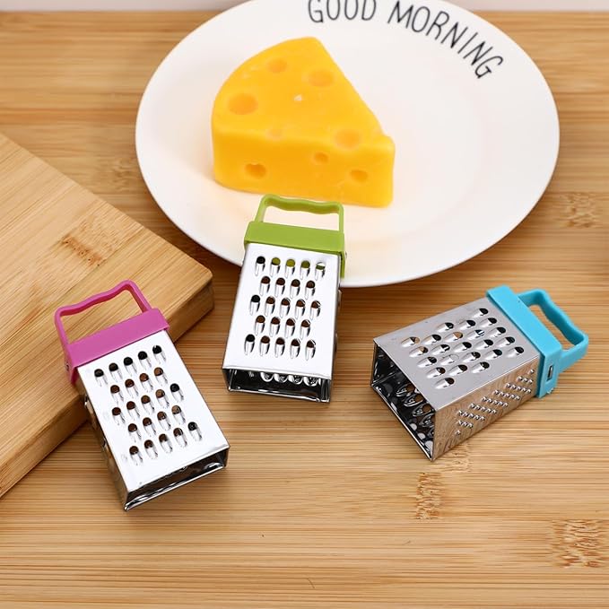 Ciieeo 12 Pack Mini Cheese Grater Stainless Steel Box Grater with Handle Handheld Fruit and Vegetable Cutter Small Kitchen Gadget for Garlic Ginger and Cheese 2.63 X 1.45 X 4.25 in
