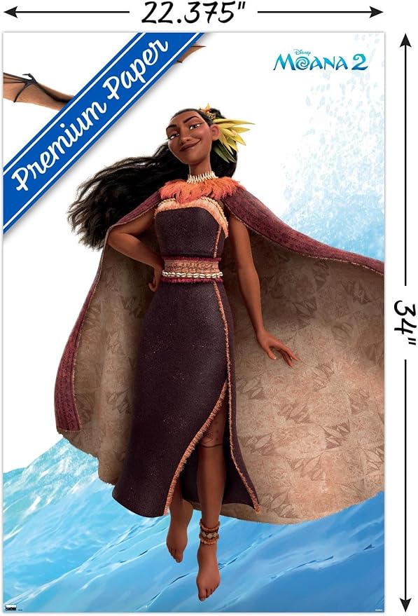 Trends International Disney Moana 2 - Matangi Wall Poster, 34L x 22.4W, Premium Poster & Clip Bundle