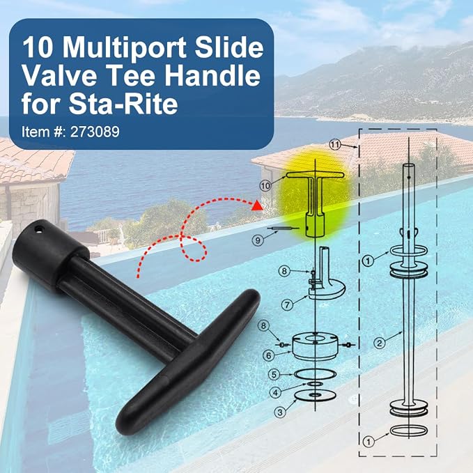 Backwash Piston Plastic Shaft, 273089 Slide Valve Handle