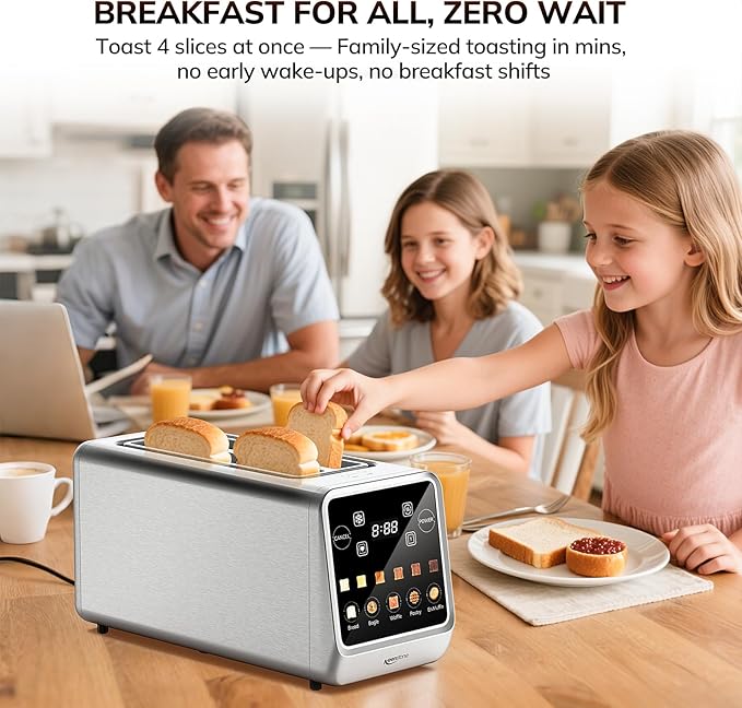 Keenstone Long Slot Toaster 4 Slice with Touchscreen