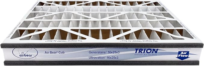 16x25x3 TRION Air Bear Cub Pleated HVAC Air Filter MERV 8