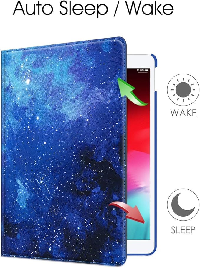 Fintie Rotating Case for iPad Air (3rd Gen) 10.5" 2019 / iPad Pro 10.5" 2017 with Built-in Pencil Holder - 360 Degree Rotating Stand Protective Cover, Auto Sleep/Wake (Starry Sky)