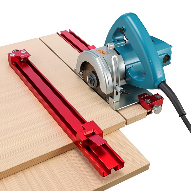 RUITOOL Adjustable Cutting Machine Base Guide for 13³⁄₈" (340mm) Saw Base, Aluminum Alloy Circular Saw Guide Rail for Precise, Straight, and Safer Cuts Ideal for Woodworking & DIY Projects