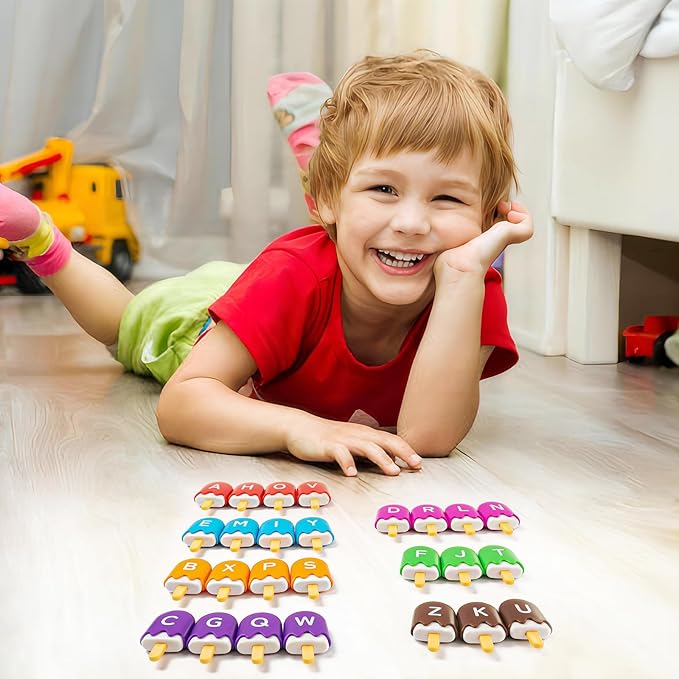 ABC Popsicles – Alphabet Learning Toys, Preschool Educational Toys for Classroom - Fun and Engaging Matching Game