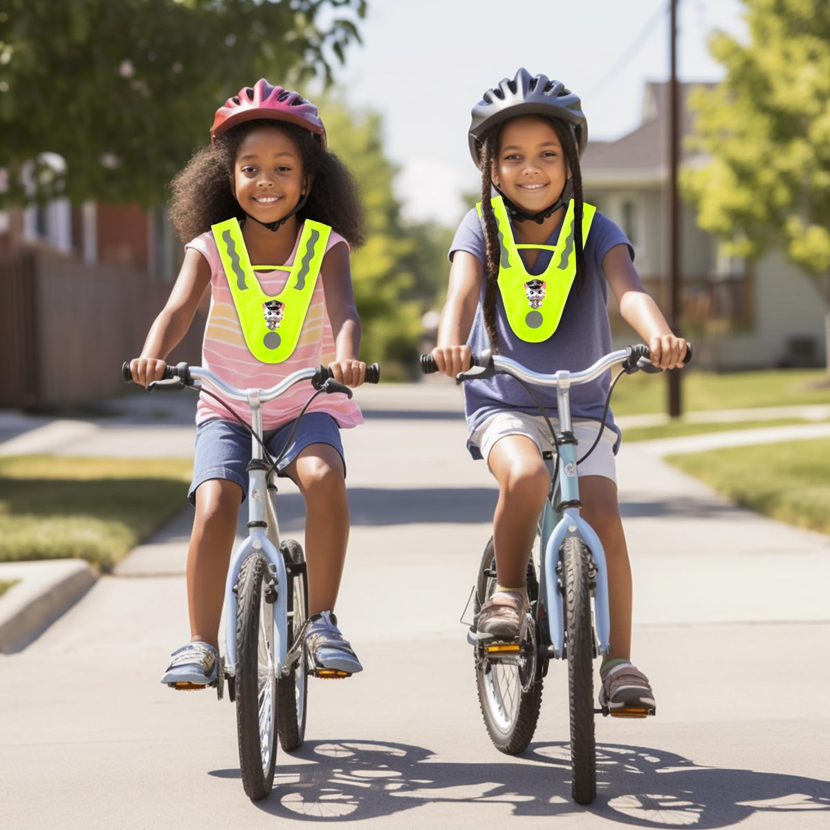 Kids Reflective Vests,High Visibility Child Safety Vests with Reflective Bracelets for Cycling Outdoor