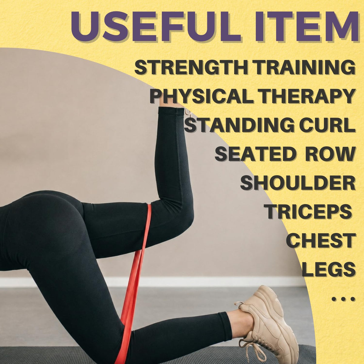 LEZER Resistance Band, Pull Up Bands, Exercise Bands, Workout Bands, Elastic Bands, Home Gym Fitness, Stretching, Physical Therapy, Training, Yoga, with Instruction, 15-35 lbs, Red