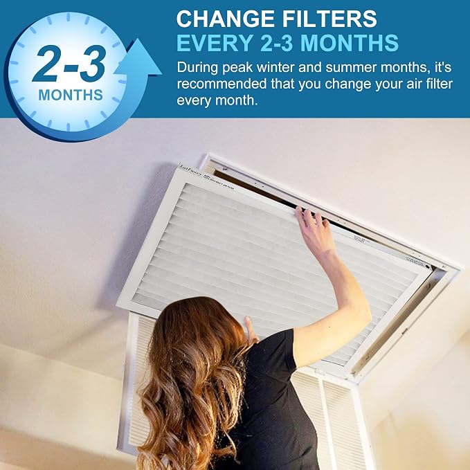 LotFancy 20x20x1 Air Filter MERV 11 4-Pack, Electrostatic Pleated AC Furnace