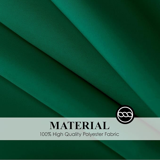 Rectangle Tablecloths 90x132 Inch 10 Pack Dark Green Tablecloth for 6ft Washable Decorative Polyester Table Cloths for 8ft Dining Table Banquets Buffet Parties and Wedding