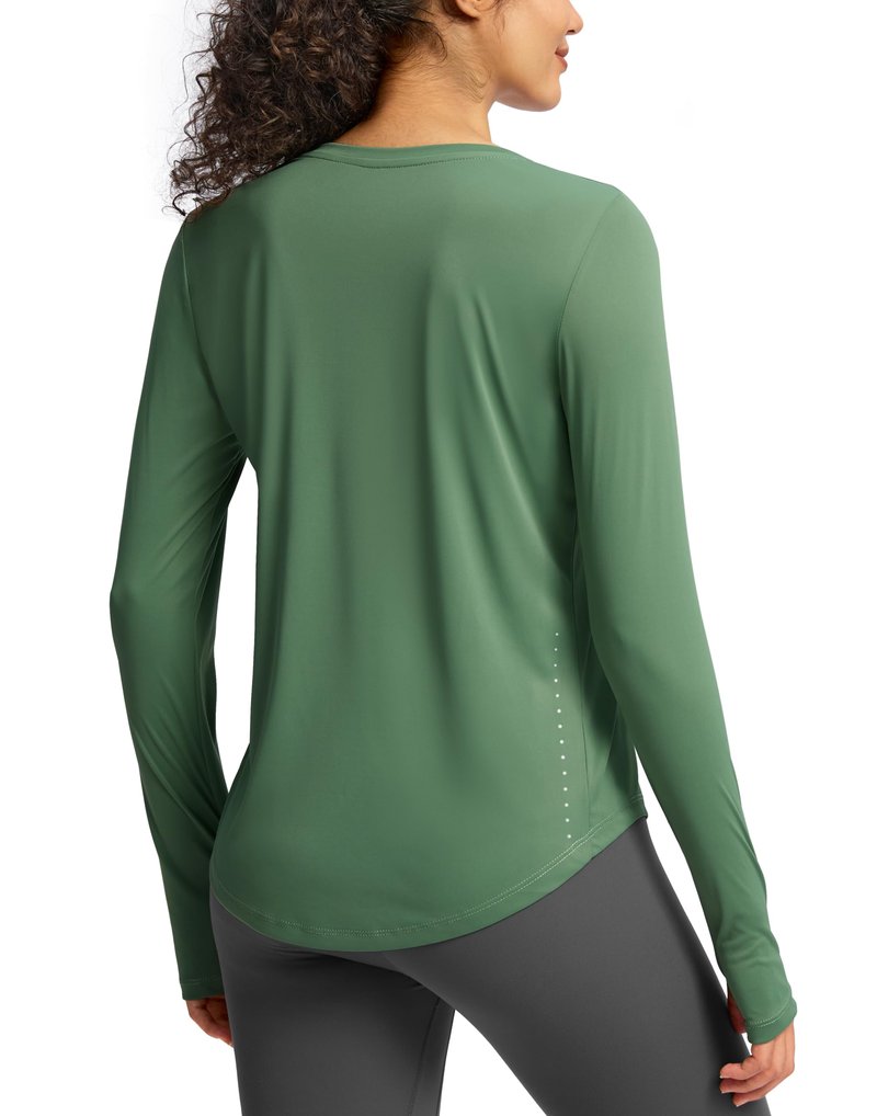 Soothfeel Lightweight Long Sleeve Workout Tops for Women Gym Running Athletic UPF 50+ Sun Shirts Tees Moisture Wicking