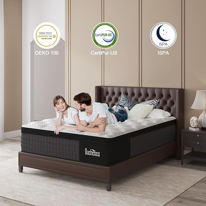Twin Mattress, 12 Inch Hybrid Mattresses Eurotop with Gel Memory Foam,Motion Isolation Individually Wrapped Pocket Coils Breathable Comfort Soft Pressure Relief 100 Night Trial