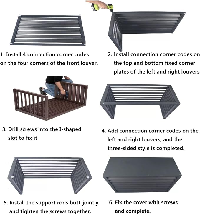Aluminum Outdoor Condenser Protective Cover, freestanding Enclosure to Cover