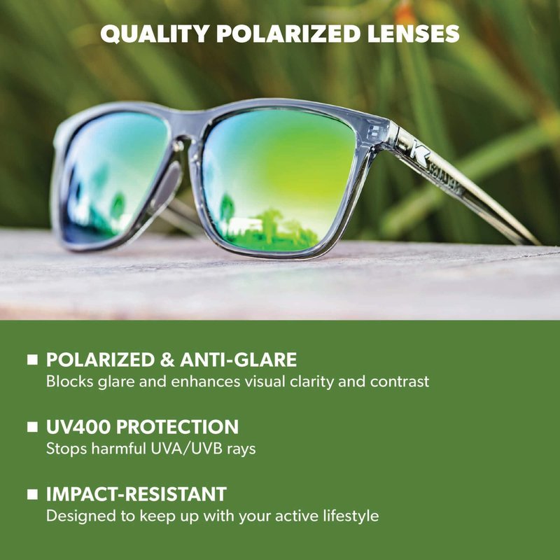 Knockaround Fast Lanes Sport Polarized Lightweight Sunglasses for Men & Women - UV400 Protection - Running