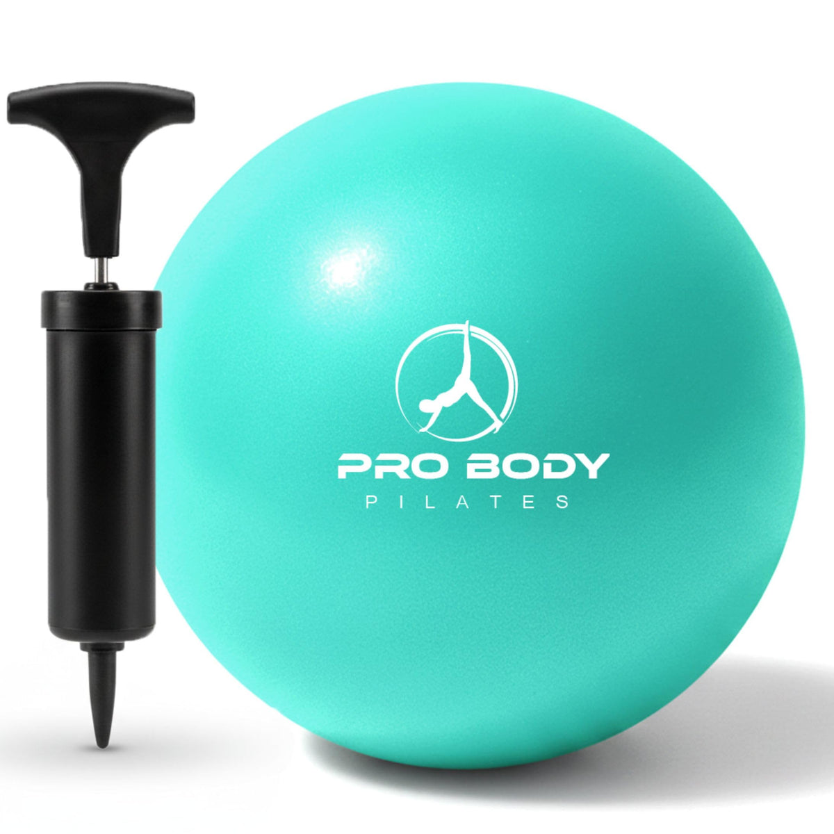 ProBody Pilates Small Exercise Ball with Pump - 9 Inch Workout Ball for Stability, Barre, Yoga, Core & Physical Therapy