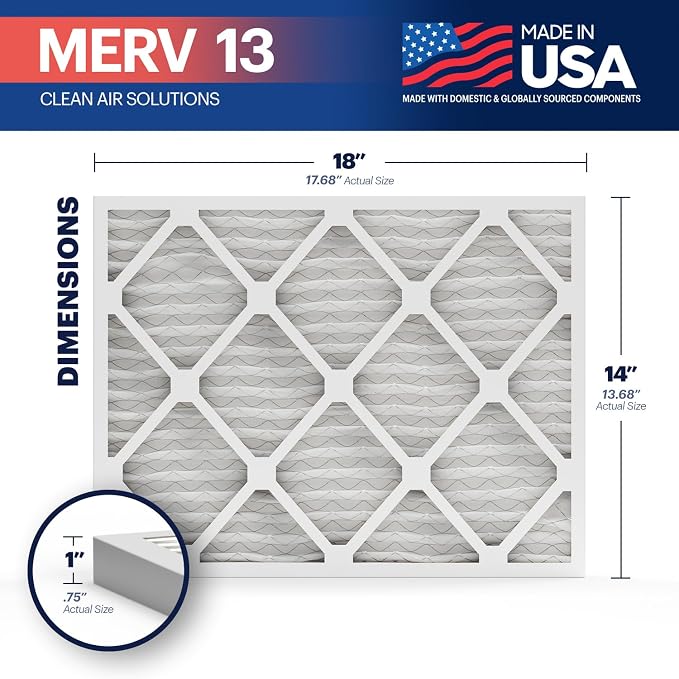 BNX TruFilter 14x18x1 Air Filter MERV 13
