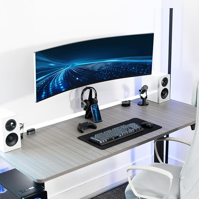 VIVO Full Motion Ultrawide Monitor Wall Mount, Fits Ultra-Wide Screens up to 49 inches and 44 lbs, Tilt and Swivel Arm, White, MOUNT-VW01MW